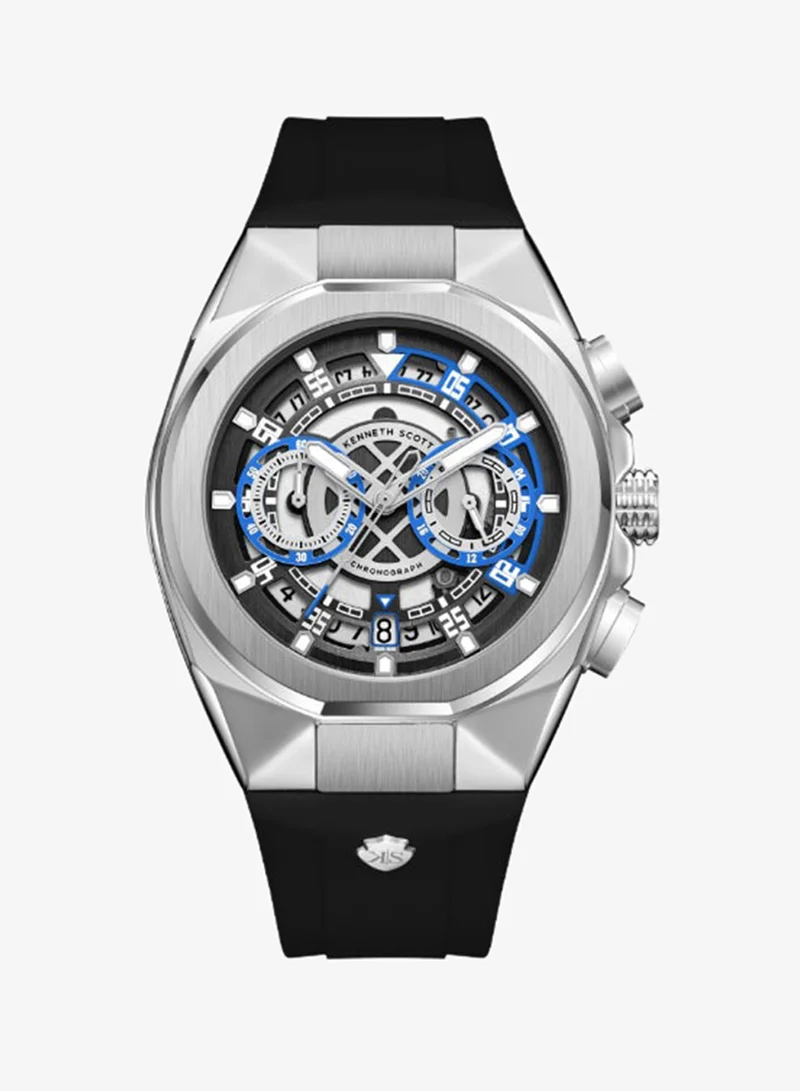 كينيث سكوت Men's Silicone Chronograph  Watch K26103-SSBB - 43 mm