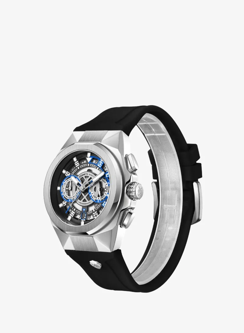كينيث سكوت Men's Silicone Chronograph  Watch K26103-SSBB - 43 mm