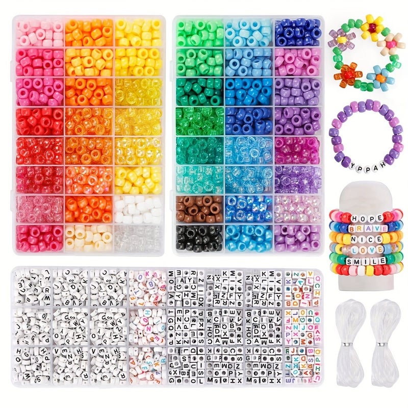 3000pcs Hot Selling Toilet Bead Beaded Set 3 Boxes for Jewelry Bracelet Making Gift - Image 2