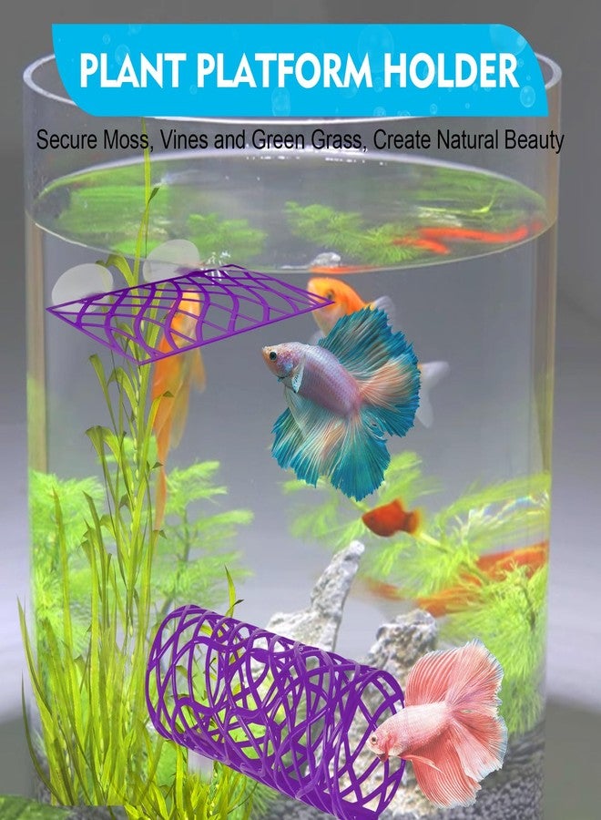Swirge Betta Fish Tube Tunnel Toy, Betta Fish Tank Accessories Decorations, Betta Hammock Bed, Shrimp Guppies Hideout (Purple) - Image 4