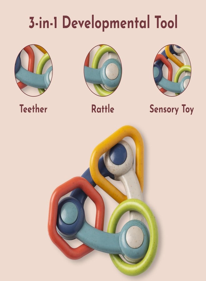 Tolo Triangle Rattle | Interactive Toy for Babies 3+ Months | Colorful Beads for Auditory Stimulation | Teething-Friendly, Easy to Grip | Develops Hand-Eye Coordination & Sound Recognition - Image 5