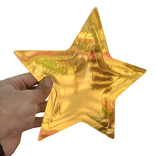 HiPPITY HOP The party collective Hippity Hop Paper Garland Gold Star 3D Hanging Kit for Party, Happy Birthday, Anniversary, New Year Events, Home, Banquet Hall Events and Occasion,Wedding,Bridal Shower,Valentine (Pack of 11)  - Image 3