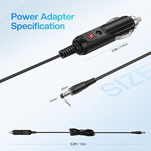 COMFIER 12V Car Adapter for All Comfier Neck Back Massage Cushion Cigarette Lighter Car Charger Adapter - Image 4