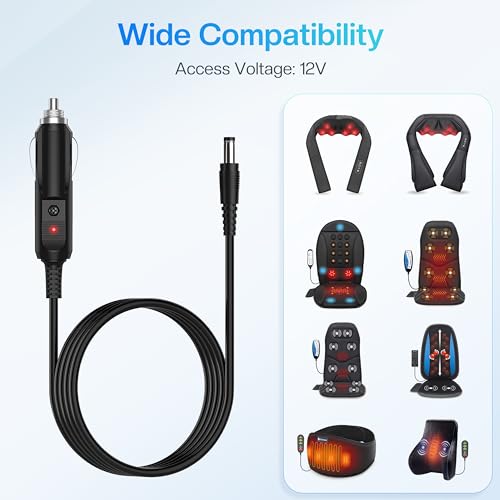 COMFIER 12V Car Adapter for All Comfier Neck Back Massage Cushion Cigarette Lighter Car Charger Adapter - Image 2