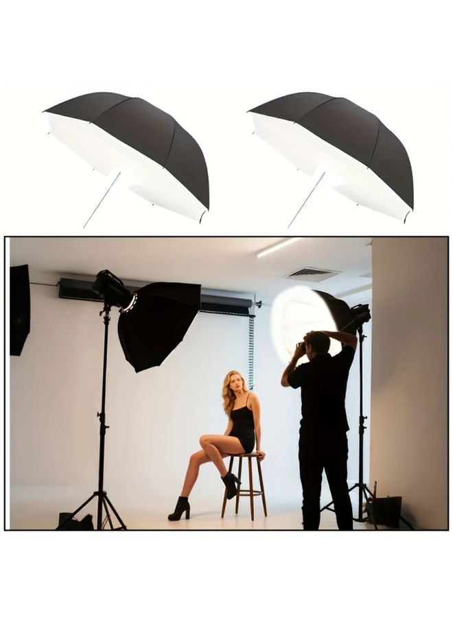Black Professional Photography Umbrella 103cm Studio Light Box Reflective Surface - Image 5