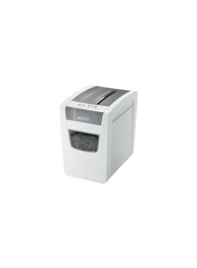 Leitz IQ Slim Home Office Cross-Cut Paper Shredder, 10-Sheet Capacity, 23L Bin, P-4 Security Level, Anti-Jam Technology, LE8001-00 - White - Image 1