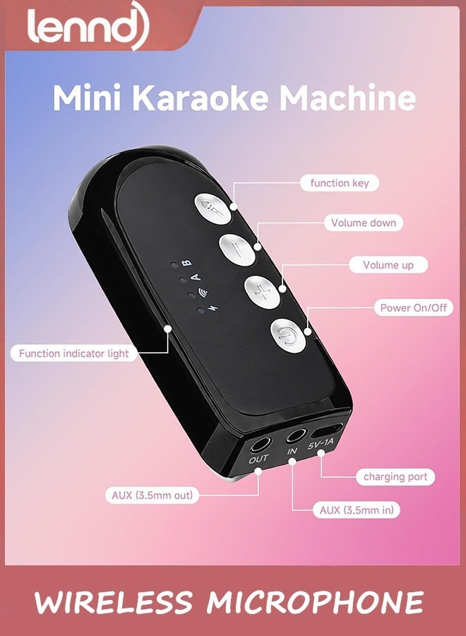 LENND Wireless Microphone, Rechargeable Wireless Microphones with One-to-One Chip Connection and LED Lights, 40H Duration, 200FT Range Receiving, Less Latency Karaoke Microphone for Singing, Speech, Party - Image 5