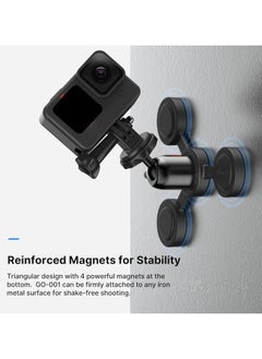 Ulanzi Camera Suction Car Mount for Action Camera - ULANZ GO-001 Triple Suction Cup Mount Flexible Suction Legs 360° Rotation Ball Head Car Boats Windshield & Window Mount for Action Camera  - Image 2