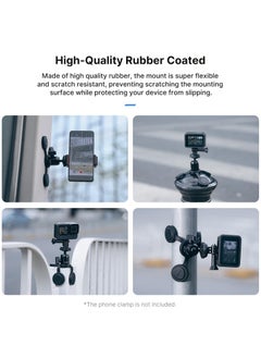 Ulanzi Camera Suction Car Mount for Action Camera - ULANZ GO-001 Triple Suction Cup Mount Flexible Suction Legs 360° Rotation Ball Head Car Boats Windshield & Window Mount for Action Camera  - Image 3