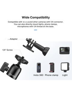 Ulanzi Camera Suction Car Mount for Action Camera - ULANZ GO-001 Triple Suction Cup Mount Flexible Suction Legs 360° Rotation Ball Head Car Boats Windshield & Window Mount for Action Camera  - Image 5