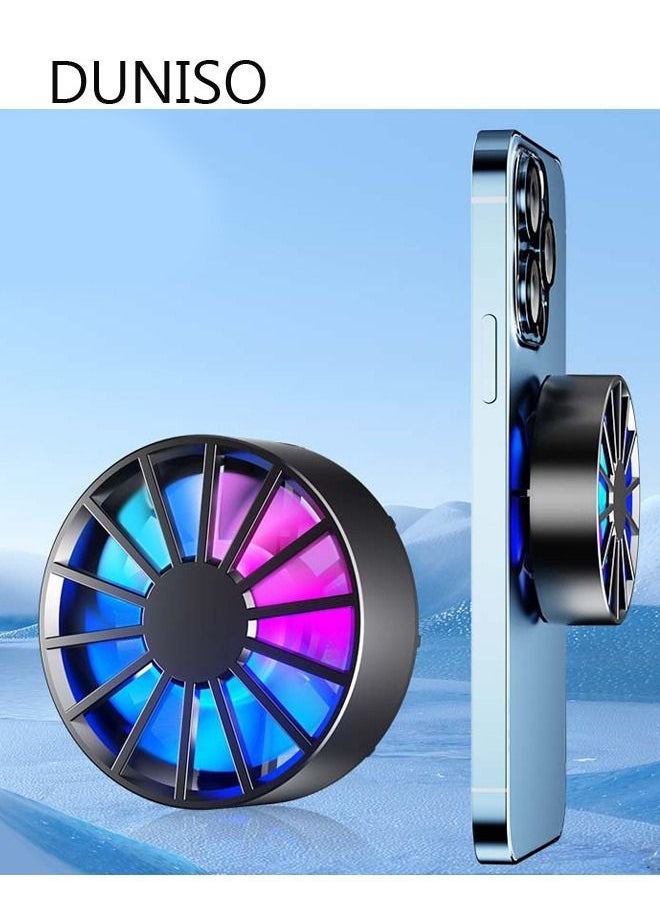 Arabest Magnetic Mobile Phone Radiator Cell Phone Cooler Portable Phone Radiator With Light Mobile Phone Cooling Fans Cellphone Cooling Fan Accessories for Game Player Tiktok Outdoor  - Image 1