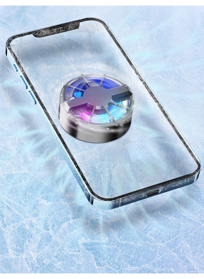 Arabest Magnetic Mobile Phone Radiator Cell Phone Cooler Portable Phone Radiator With Light Mobile Phone Cooling Fans Cellphone Cooling Fan Accessories for Game Player Tiktok Outdoor  - Image 2