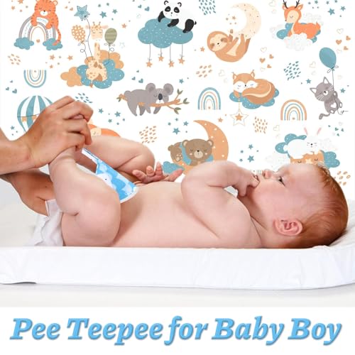 YSSPPOY 12 Pcs Peepeeteepe for Baby Boy with Storage Bag, Reusable Peepeeteepe Baby Boy with Hang Loop (6 Patterns) - Image 2