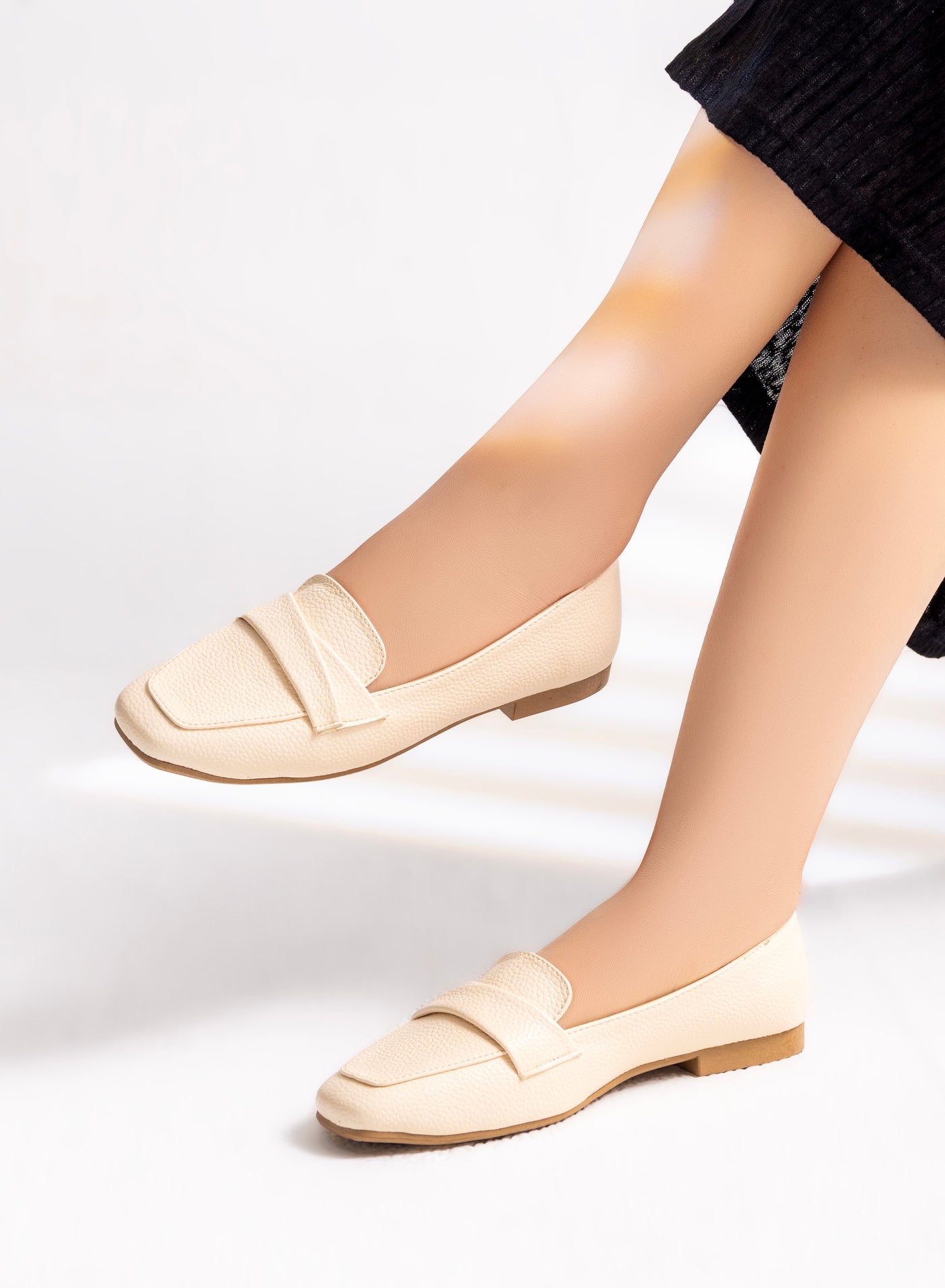 Ballerinas Flat Leather Elegant - BN-508 - Beige