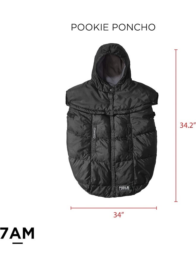 7AM Enfant 7AM Enfant Baby Carrier Cover – Pookie Poncho 3 in 1 Fleece Lined Breathable Waterproof Pouch - Image 2