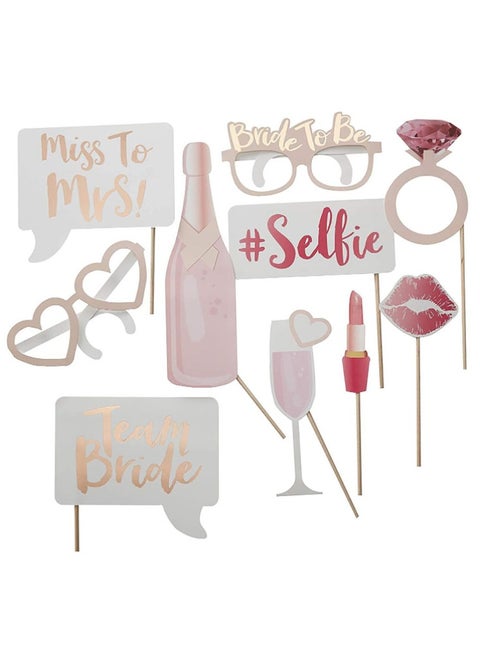 10-Piece Bride To Be Photo Booth Props Wedding Decoration Party Favor Set