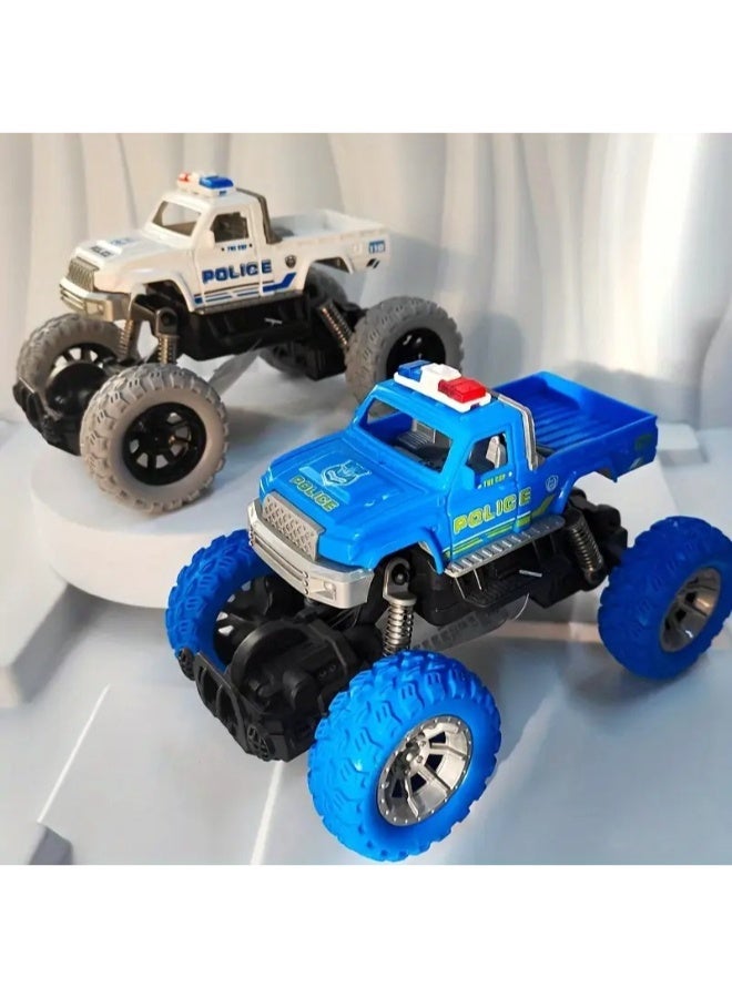 حديقة الألعاب لعبة سيارة شرطة بعجلات كبيرة – سيارة مغامرات للأطفال بإضاءة وإطارات قوية - Image 4