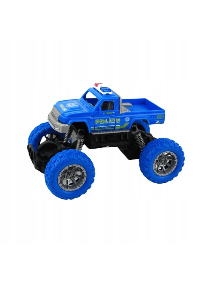 حديقة الألعاب لعبة سيارة شرطة بعجلات كبيرة – سيارة مغامرات للأطفال بإضاءة وإطارات قوية - Image 1