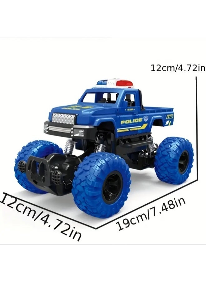 حديقة الألعاب لعبة سيارة شرطة بعجلات كبيرة – سيارة مغامرات للأطفال بإضاءة وإطارات قوية - Image 2