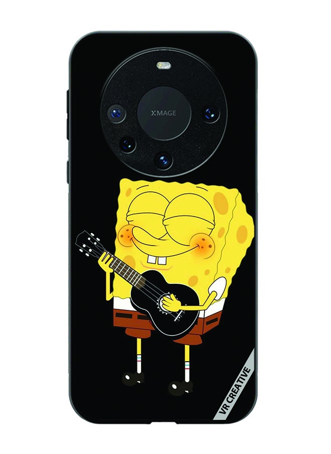 VR CREATIVE Protective Case Cover For Huawei Mate 60 Pro Spongebob With Guitar Design Multicolour  - Image 1