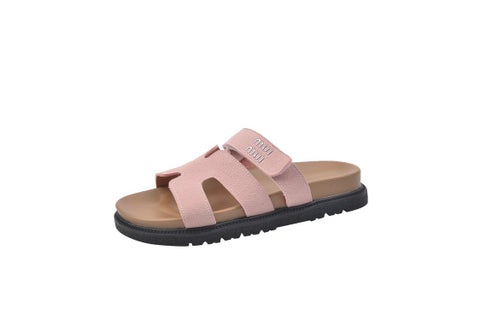Birkenstock Slippers For Women Summer Outer Wear Retro Versatile Large Size Slip-On Lazy Casual Mule Sandals