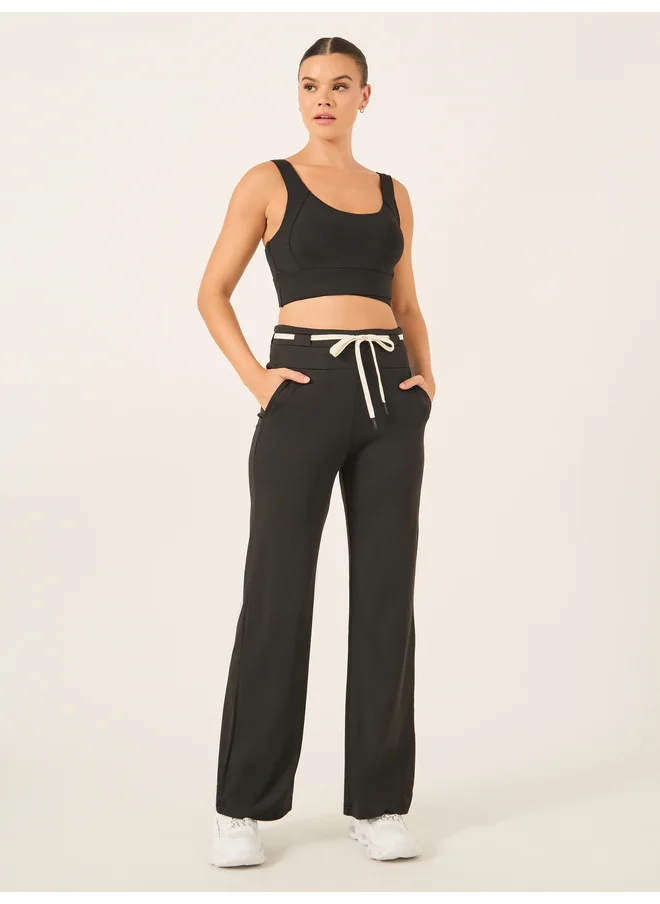 Styli Styli Active Contrast Drawstring Loose Fit Straight Pants