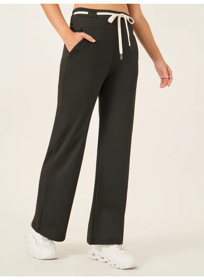 Styli Styli Active Contrast Drawstring Loose Fit Straight Pants