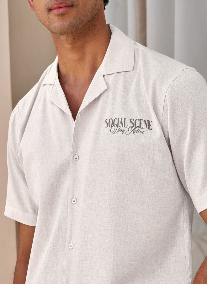 Zeyo Men Relaxed Casual Shirt with Cuban Collar - Image 2