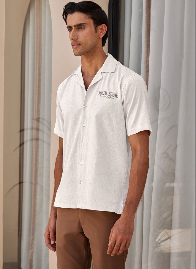 Zeyo Men Relaxed Casual Shirt with Cuban Collar - Image 3