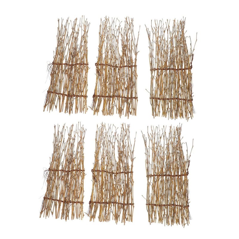 6 Pieces Sushi Fence Plate Decorative Bamboo Photography Prop White - Image 2