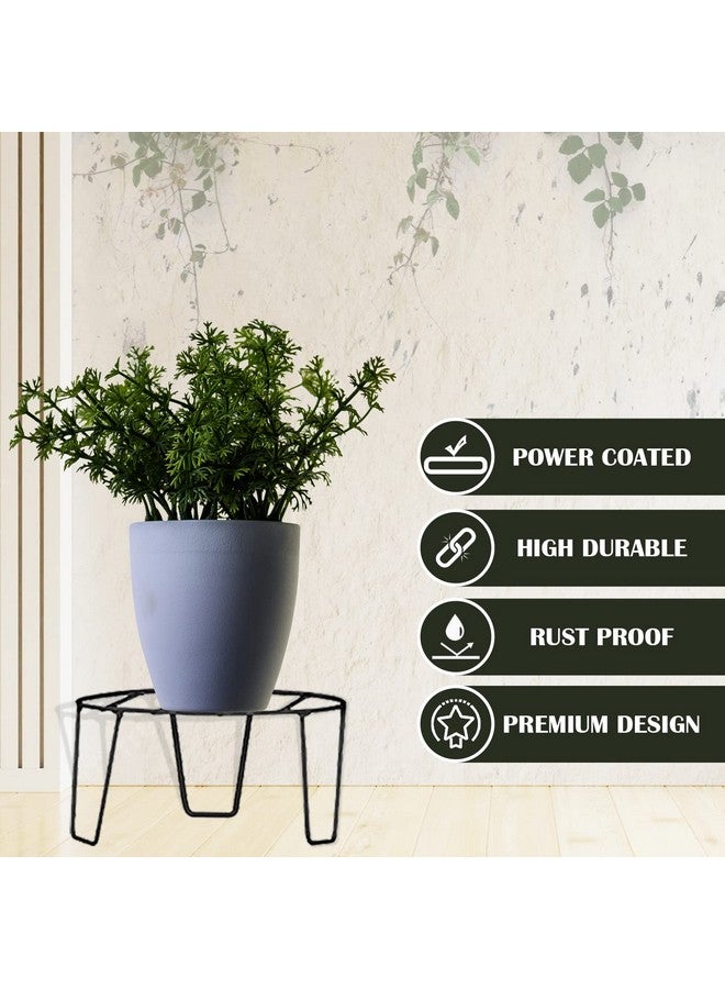 Klassic Eclips Pro Metal Plant Stand |Strong and Durable Flower Pot Stand for Home Garden, Outdoor Balcony Indoor Living Room Decor | Gamla Stand for indoor plants | Planter Stand | (Black Pack of 8) - Image 3