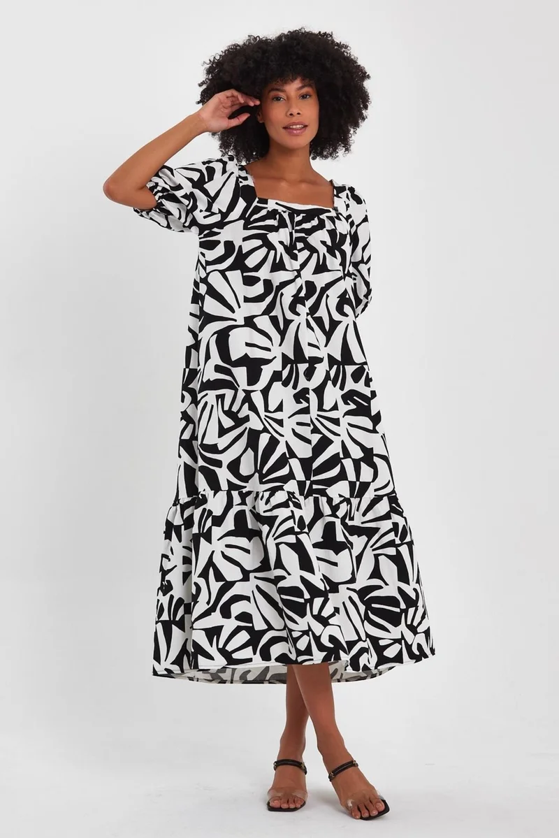 Alexander Gardi Printed Cotton Midi Dress