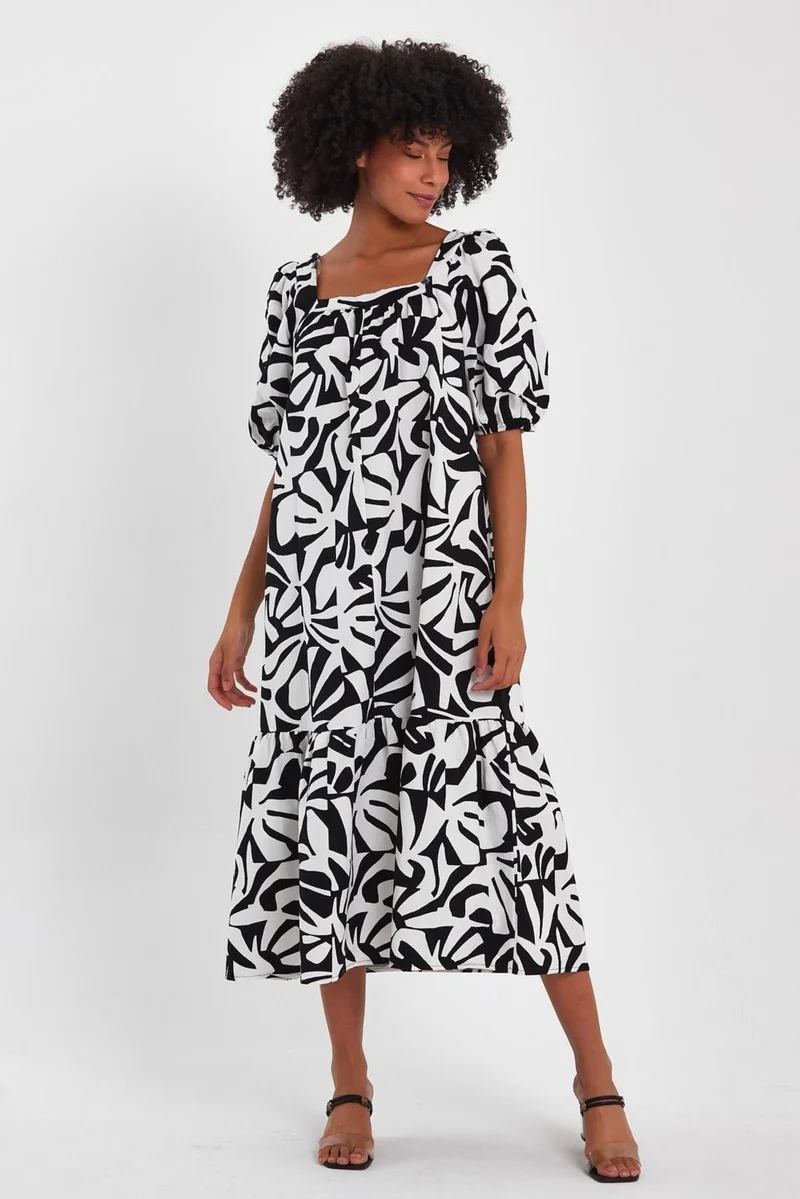 Alexander Gardi Printed Cotton Midi Dress