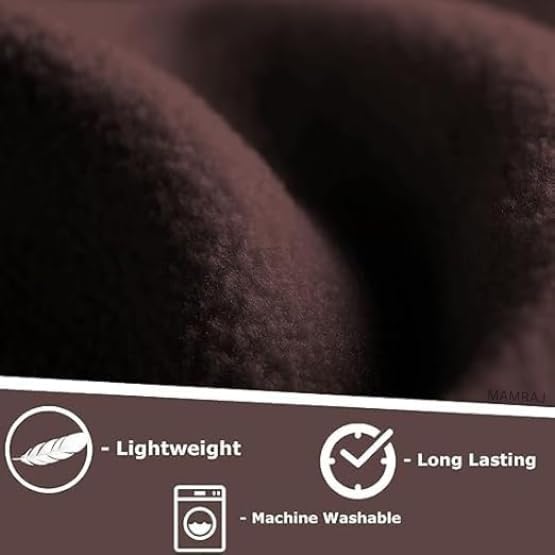 MAMRAJ 300 GSM Special for Heavy Winter Plain Light Weight Polar Fleece Blanket for Single Bed [ 60x90] (Brown) - Image 4