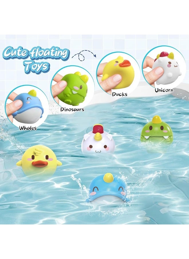 Toddler Bath Toys, Baby Bath Tub Toys with Slide Track and Elephant Shower Sprays, Fishing Floating Animals Toys,Bathtub Toys Gift for Kids Ages 2-5 - Image 2