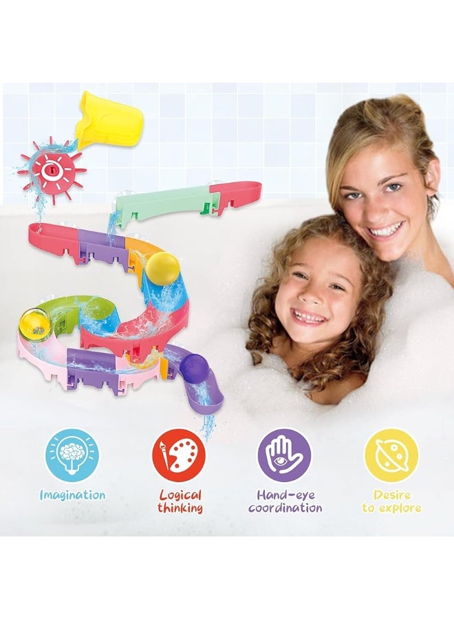 Toddler Bath Toys, Baby Bath Tub Toys with Slide Track and Elephant Shower Sprays, Fishing Floating Animals Toys,Bathtub Toys Gift for Kids Ages 2-5 - Image 5