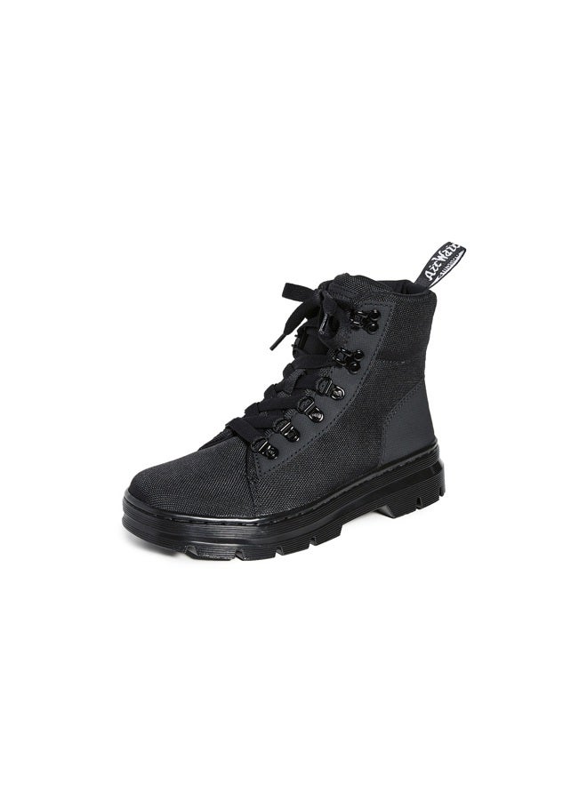 Dr. Martens Women's Combs W 6 Tie Boot Fashion, Black/Black, 9 - Image 1