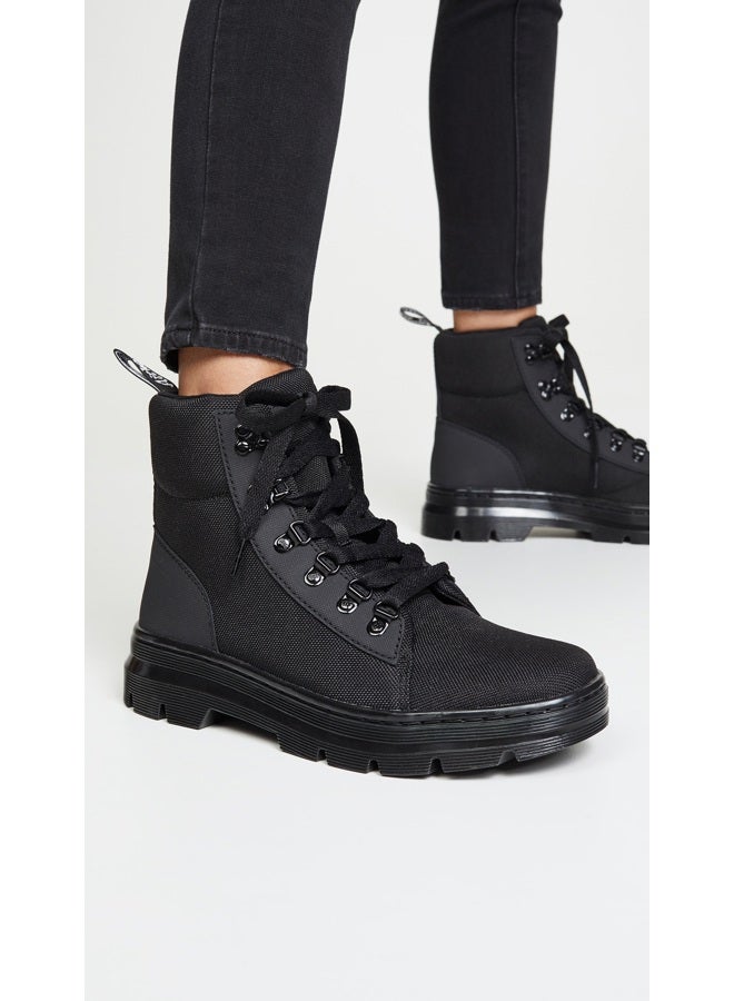 Dr. Martens Women's Combs W 6 Tie Boot Fashion, Black/Black, 9 - Image 3