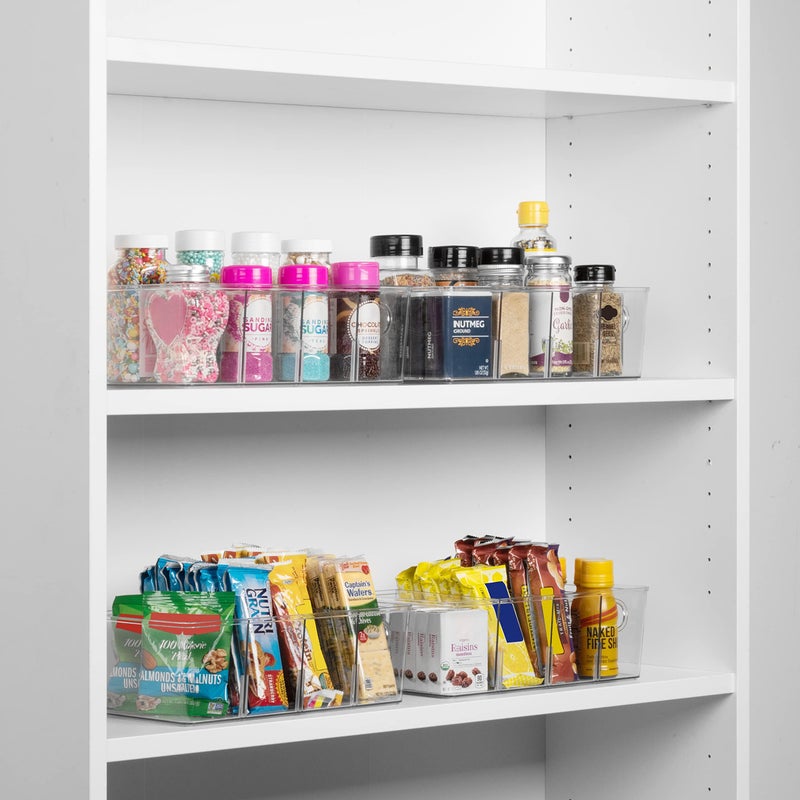 ClearSpace Plastic Pantry Organizers and Storage Bins with Removable Dividers – Perfect Kitchen Organization or Pantry Storage – Refrigerator Organizer Bins, Cabinet Organizers (2 Pack) - Image 3