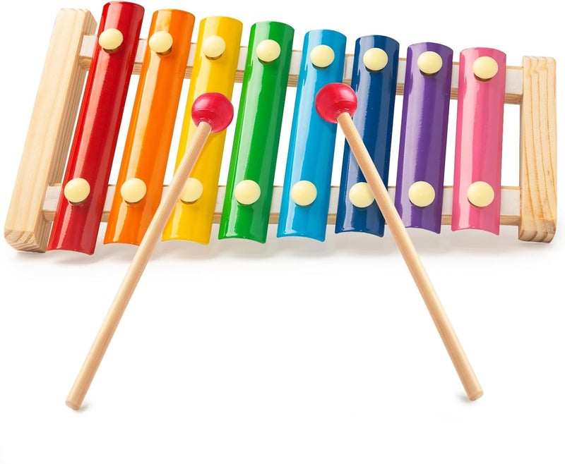 MCPINKY Xylophone for Kids, Xylophone Musical Toy with Child Safe Mallets Educational Musical Instruments Toy for Toddlers 1-3 - Image 1