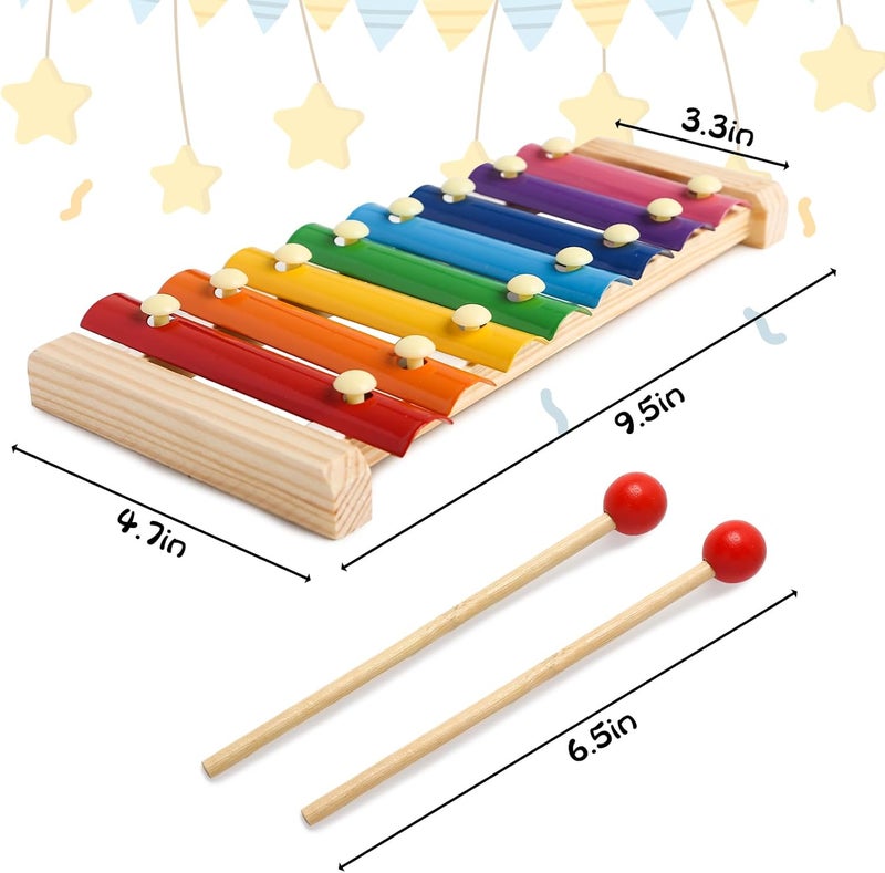 MCPINKY Xylophone for Kids, Xylophone Musical Toy with Child Safe Mallets Educational Musical Instruments Toy for Toddlers 1-3 - Image 2