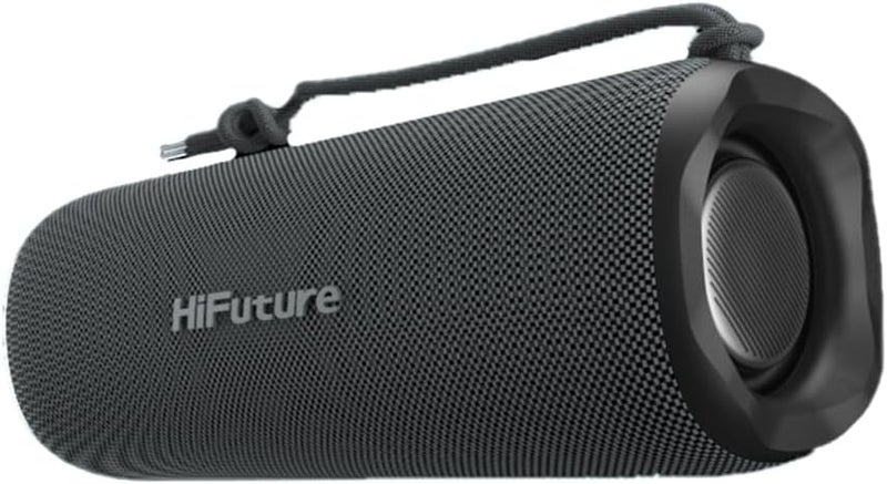 HiFuture Alpha BeatMaker Portable Wireless Speaker, IPX7 Waterproof, 12 Hours Playtime, Built-in 2-in-1 Amplifier, Pair to Play, Enhanced Bass, 10W Type-C Fast Charge, HBB6 (Black) - Image 1