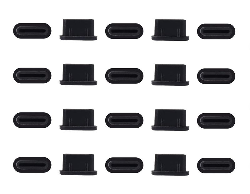iKammo 20 Pcs USB C Dust Plugs Cover for iPhone 17 Pro/Pro Max/Air/ 16/15 Series, Samsung Galaxy S25 S24 S23, Type C Charging Port Plug Cover with 2 Cleaning Brush - Image 2