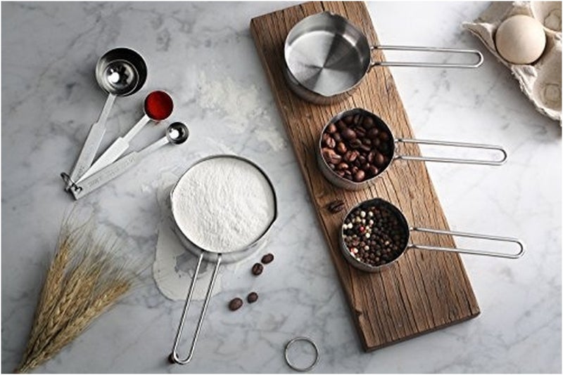 Levesica Stainless Steel Measuring Cups Spoons 8-Piece - Image 2