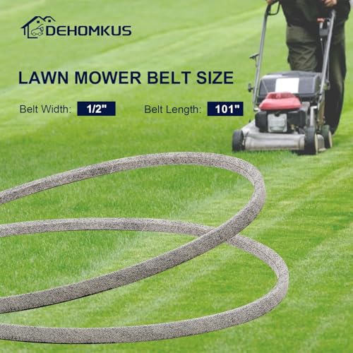 DEHOMKUS 429636 197253 Mower Deck Belt Replacement for Craftsman Husqvarna Poulan AYP 532429636 532197253 598559101 592855001 YS4500 T2200 DLS 3500 YTH18542 YTA18542 - 1/2"X101" - Image 3