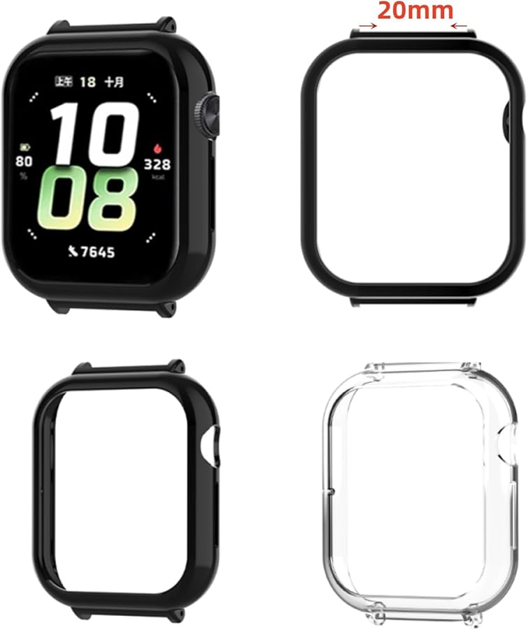 Black Protective Case for Watch 5 Shockproof Scratch Guard Thin Comfort Wear - Image 3
