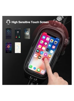 Rockbros Bicycle Bag Waterproof Touch Screen Cycling Bag Top Front Tube Frame Mtb Road Bike Bag 6.5 Phone Case Bike Accessories  - Image 3
