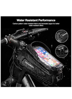 Rockbros Bicycle Bag Waterproof Touch Screen Cycling Bag Top Front Tube Frame Mtb Road Bike Bag 6.5 Phone Case Bike Accessories  - Image 4