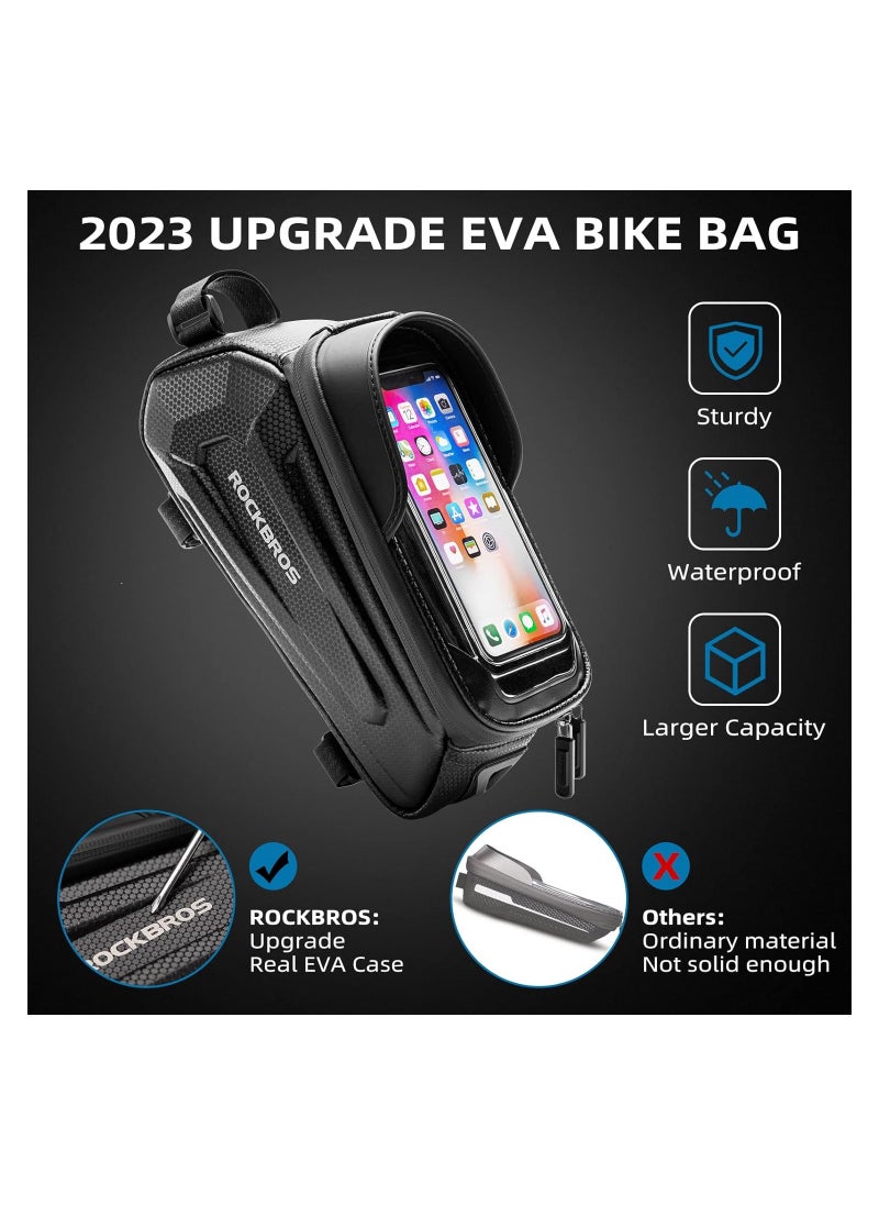 ROCKBROS Bicycle Bag Waterproof Touch Screen Cycling Bag Top Front Tube Frame MTB Road Bike Bag 6.5 Phone Case Bike Accessories - pzsku/ZBEB95233A3206E945384Z/45/_/1697301279/d4183a9d-44d8-45bb-90e3-e25d4fb7a8e8