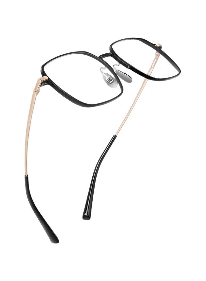 LOHO Ultra-Light Aluminum Magnesium Anti-Blue Light Glasses For Men With Myopia Frame Online Glasses For Women With Large Titanium Frame With Prescription Lh09003 Black Gold Color - Image 3